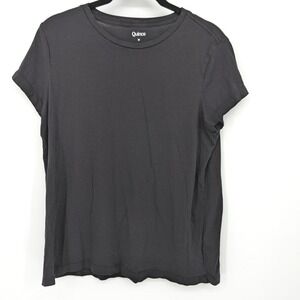 Quince‎ T-Shirt Womens Medium Black Cotton Modal Short Sleeve Crew Neck Casual